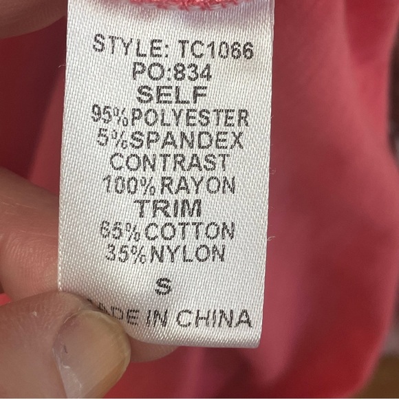 Gigio Plus women’s top size small Coral Floral lace cotton - Picture 8 of 10